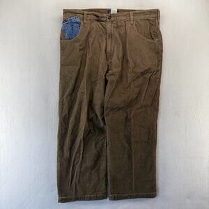 Vintage Sean John Pants Men's 40 brown Baggy Corduroy Wide Leg Skater Grunge y2k